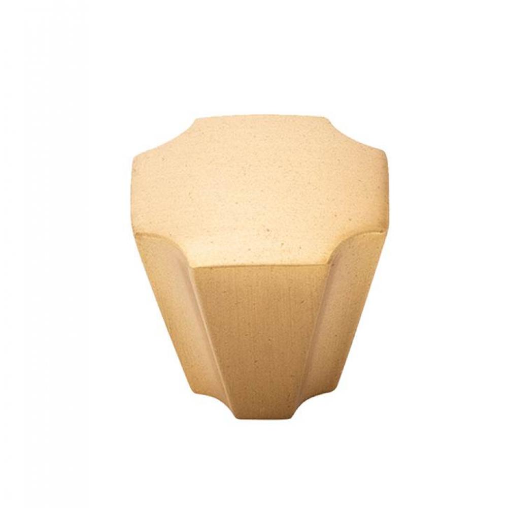 Monarch Collection Knob 1-1/8 Inch x 1-1/8 Inch Brushed Golden Brass Finish (10 Pack)