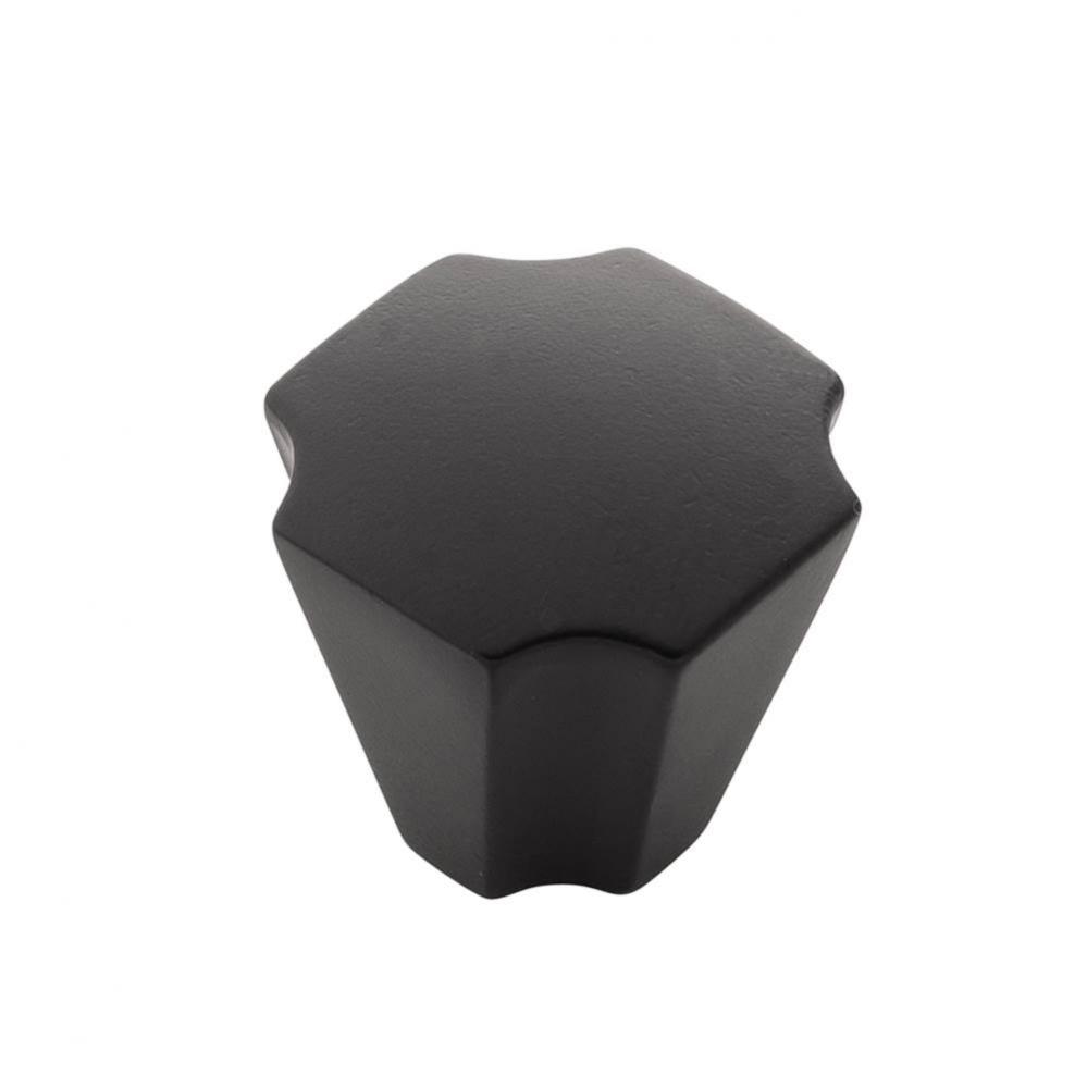 Monarch Collection Knob 1-1/8 Inch x 1-1/8 Inch Matte Black Finish (10 Pack)