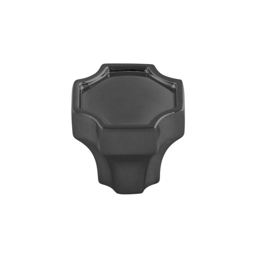 Monarch Collection Knob 1-1/4 Inch x 1-1/4 Inch Matte Black Finish (10 Pack)