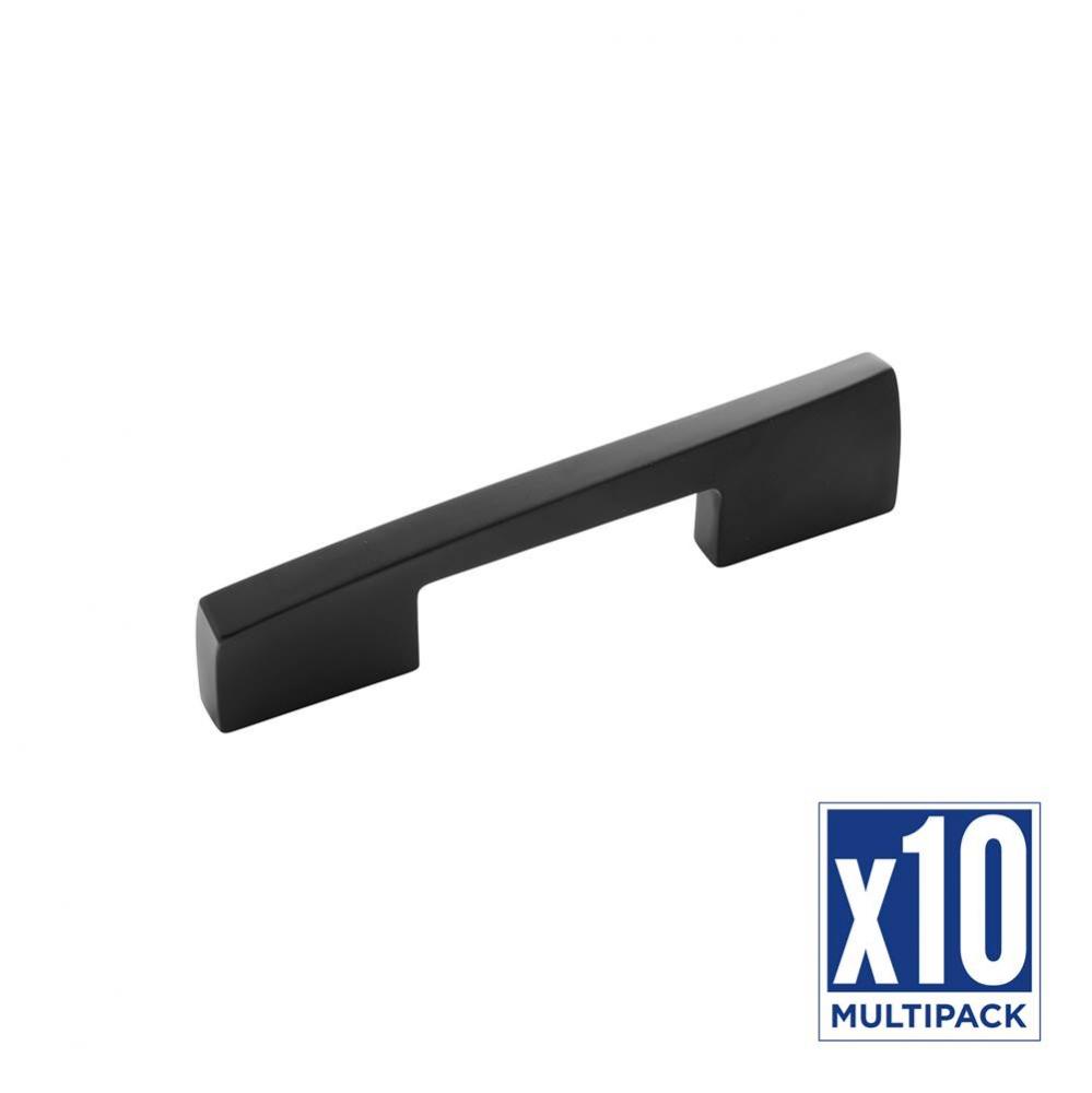 Flex Collection Pull 3 Inch and 3-3/4 Inch (96mm) Center to Center Matte Black Finish (10 Pack)
