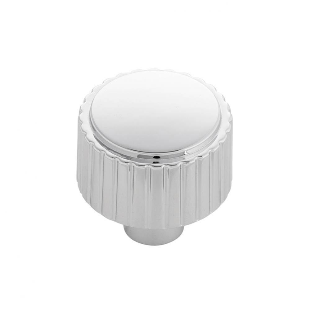 Sinclaire Collection Knob 1-1/4 Inch Diameter Chrome Finish (10 Pack)