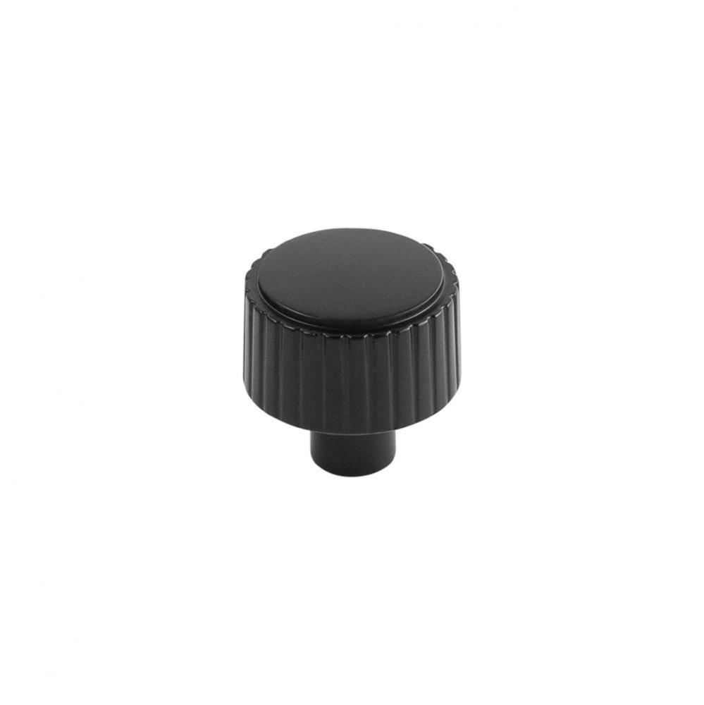 Sinclaire Collection Knob 1-1/4 Inch Diameter Matte Black Finish (10 Pack)