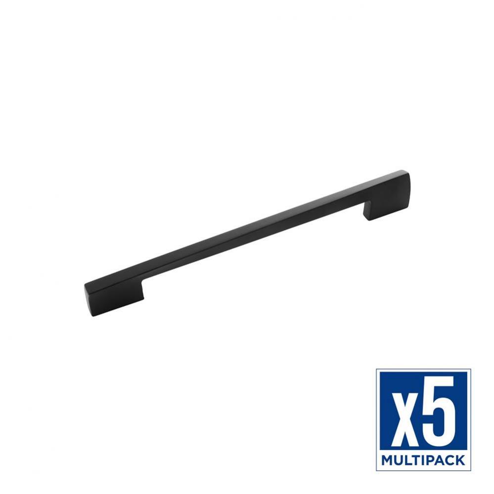 Flex Collection Pull 8-13/16 Inch (224mm) Center to Center Matte Black Finish (5 Pack)