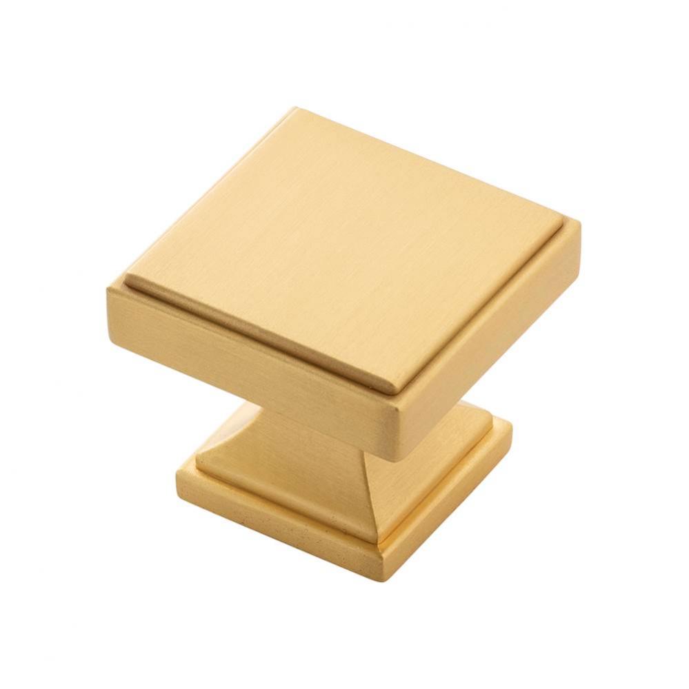 Brownstone Collection Knob 1-1/4 Inch Diameter Brushed Golden Brass Finish (10 Pack)