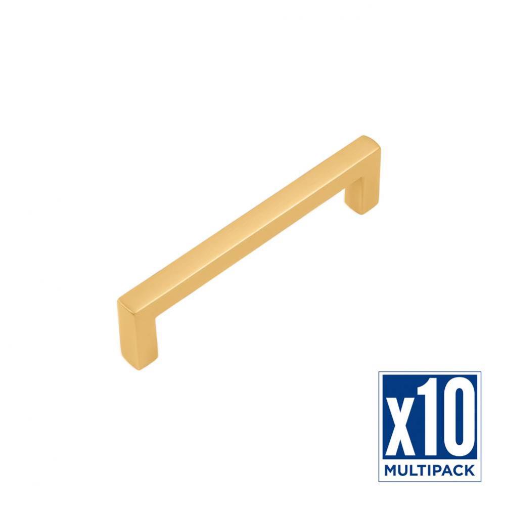 Coventry Collection Pull 5-1/16 Inch (128mm) Center to Center Brushed Golden Brass Finish (10 Pack