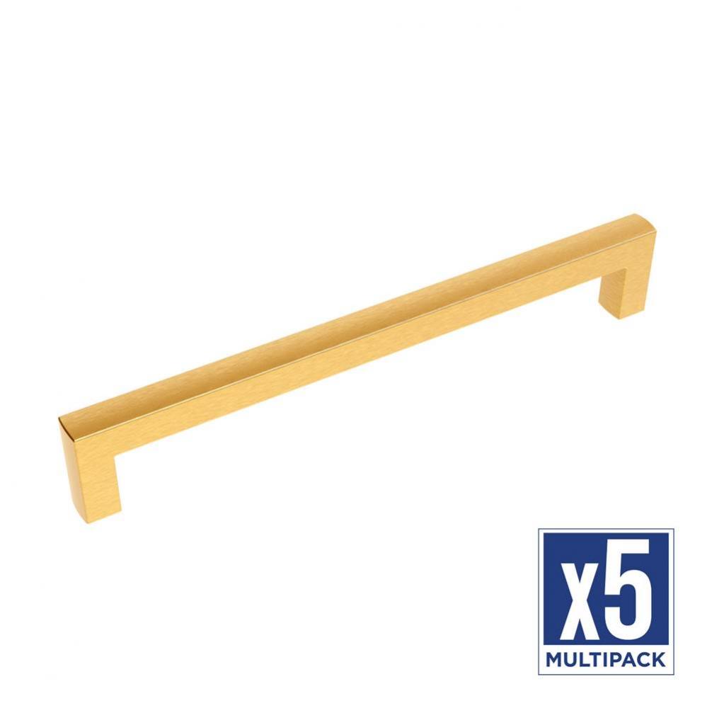 Coventry Collection Appliance Pull 12 Inch Center to Center Brushed Golden Brass Finish (5 Pack)