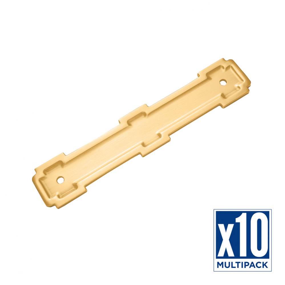 Coventry Collection Pull Backplate 5-1/16 Inch (128mm) Center to Center Brushed Golden Brass Finis