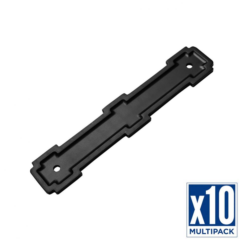Coventry Collection Pull Backplate 5-1/16 Inch (128mm) Center to Center Matte Black Finish (10 Pac