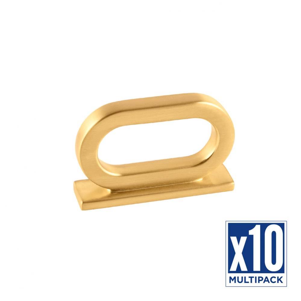 Corsa Collection Pull 1 Inch Center to Center Brushed Golden Brass Finish (10 Pack)