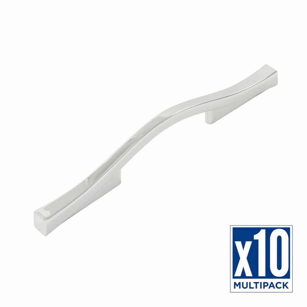 Emerge Collection Pull 3 Inch and 3-3/4 Inch (96mm) Center to Center Polished Nickel Finish (10 Pa