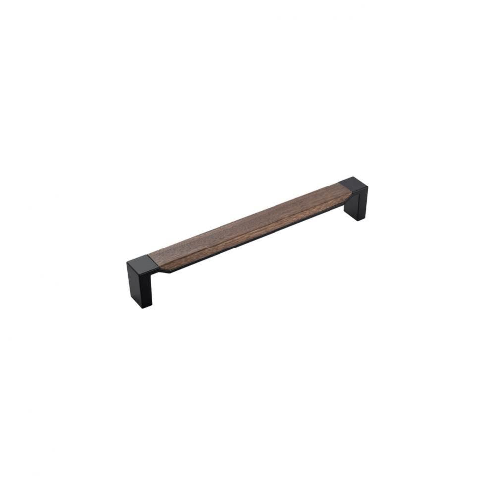 Fuse Collection Appliance Pull 12 Inch Center to Center Matte Black with Walnut Finish