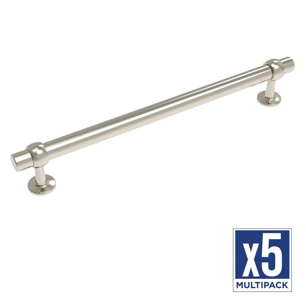 Ostia Collection Appliance Pull 12 Inch Center to Center Polished Nickel Finish (5 Pack)