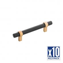 Belwith Keeler B076888-MBBGB-10B - Sinclaire Collection Pull 3-3/4 Inch (96mm) Center to Center Matte Black and Brushed Golden Brass