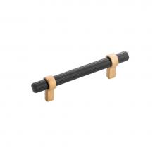 Belwith Keeler B076888-MBBGB - Sinclaire Collection Pull 3-3/4 Inch (96mm) Center to Center Matte Black and Brushed Golden Brass