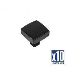 Belwith Keeler B077986MB-10B - Coventry Collection Knob 1-1/4 Inch Square Matte Black Finish (10 Pack)