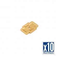 Belwith Keeler B077995BGB-10B - Coventry Collection Knob Backplate 1-3/4 Inch x 1-1/4 Inch Brushed Golden Brass Finish (10 Pack)