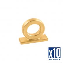 Belwith Keeler B078787BGB-10B - Corsa Collection Ring Knob 1-3/4 Inch x 5/8 Inch Brushed Golden Brass Finish (10 Pack)
