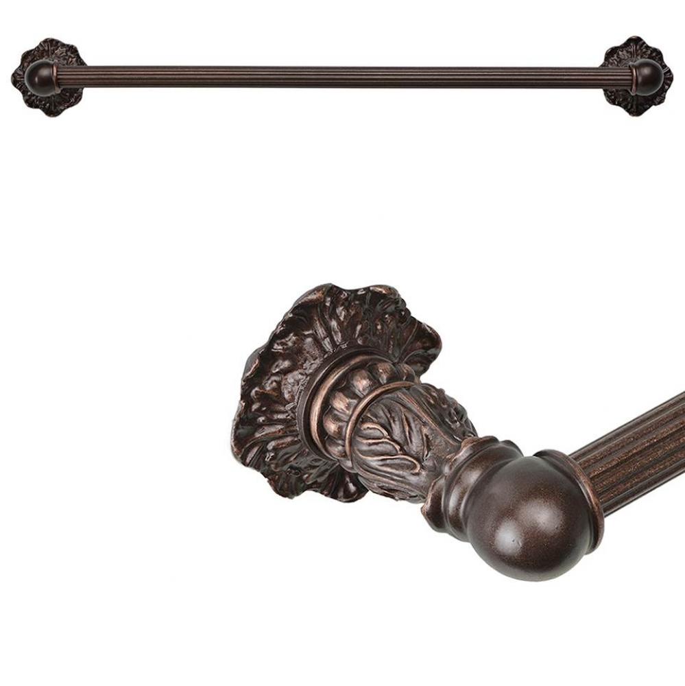 Acanthus 24'' O.C. Approx Towel Bar Renaissance Style w/ 5/8'' Reeded Center
