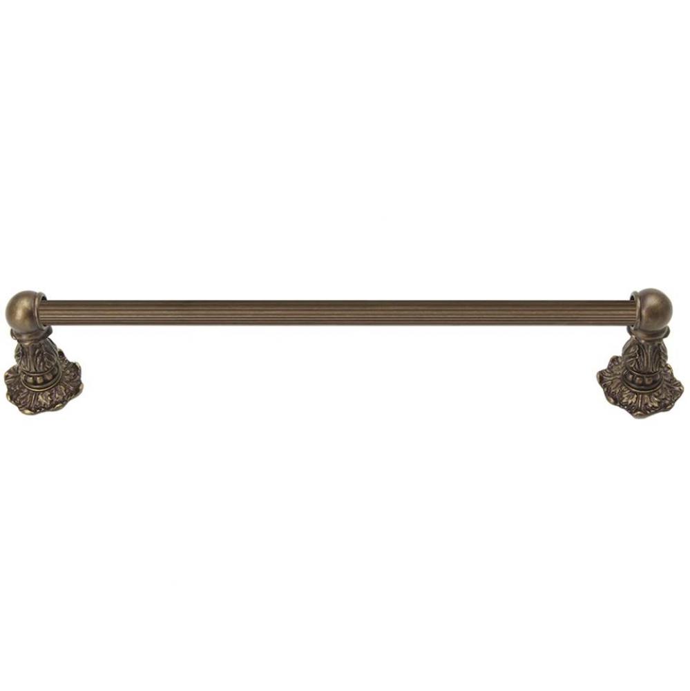 Acanthus 24'' O.C. Approx Towel Bar Renaissance Style w/ 5/8'' Reeded Center