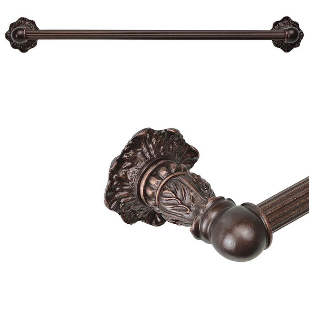 Acanthus 32'' O.C. Approx Towel Bar Renaissance Style w/ 5/8'' Reeded Center