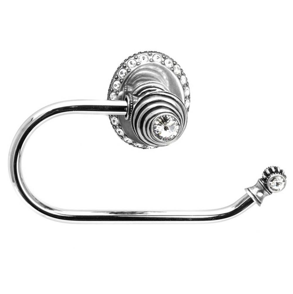 Cache Ll Large Swing Tissue Smooth Ring Right w/ 42 Rivoli Swarovski Crystals