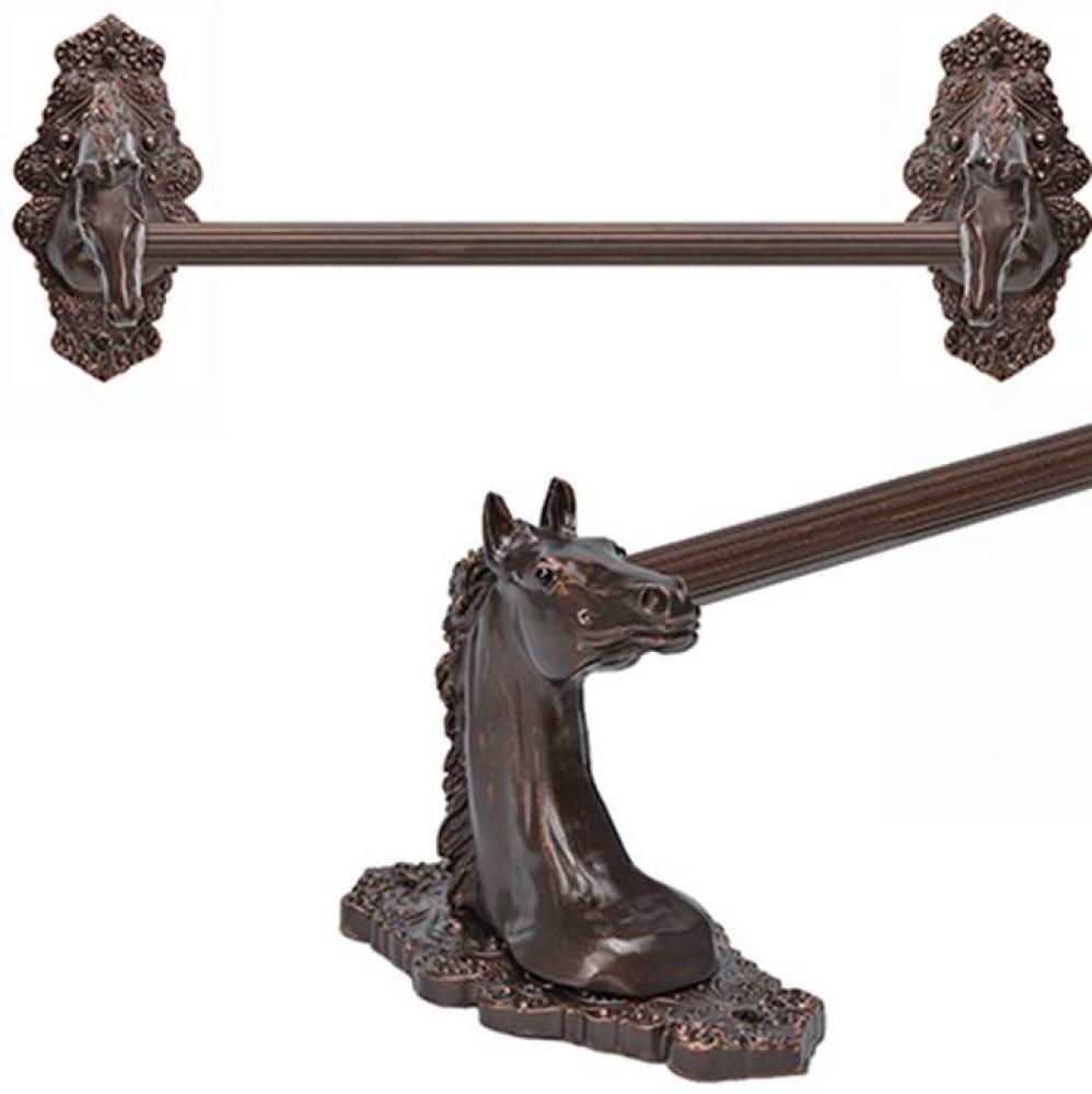 Horse w/ Tularosa Escutcheon 24'' O.C. Approx Towel Bar