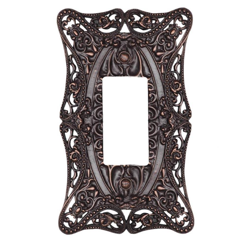 Carpe Diem 5003-22 Acanthus Oil Rub Bronze single rocker/GFI switchplate