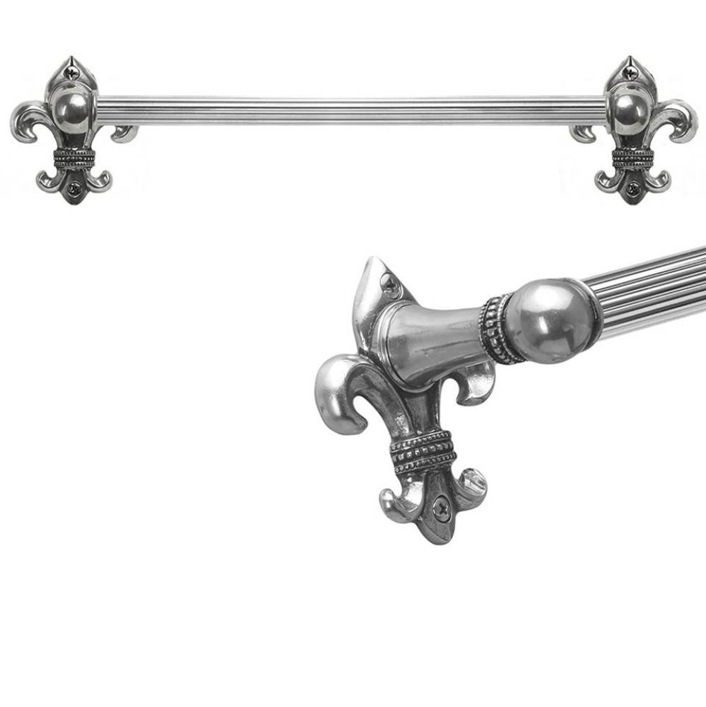 Charlemagne 24'' O.C Approx Towel Bar w/ 5/8'' Reeded Center