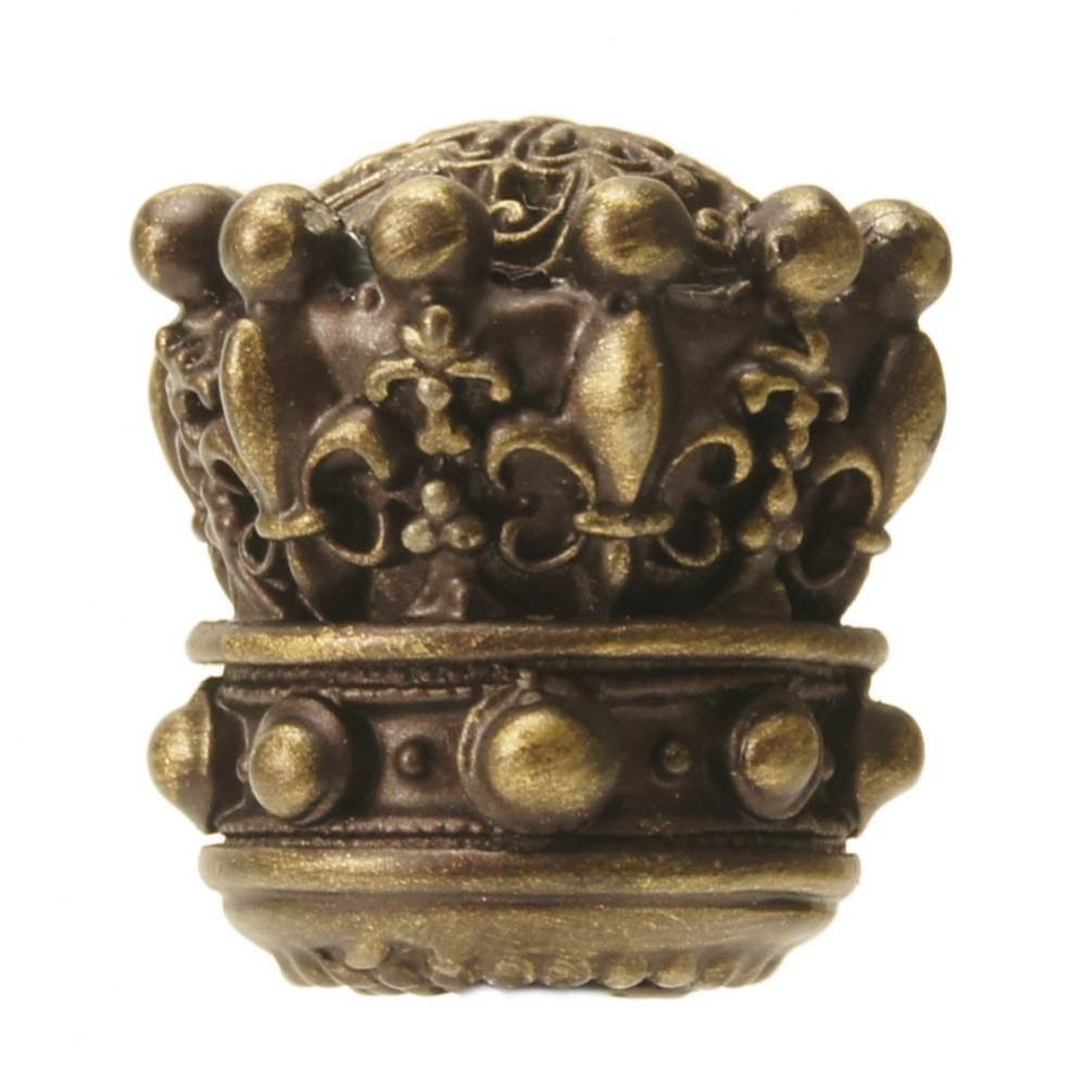 Crowning Glory King Henry Antique Brass King Henry Large Round Knob