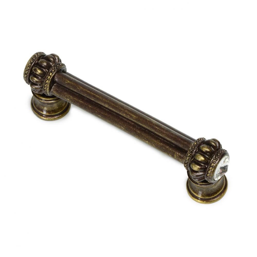 Cache Double 3'' O.C. Pull w/ Flared Foot w/ 2 Rivoli Swarovski Crystals