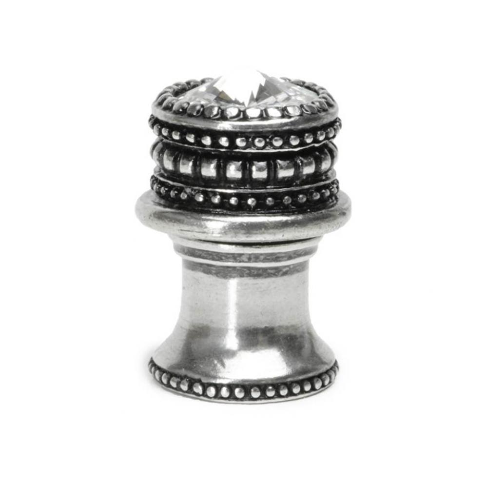 Cache Medium Round Knob w/ Flared Foot w/ An 16Mm Swarovski Crystal