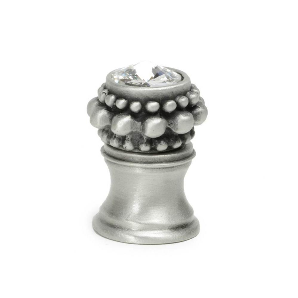 Cache Small Round Knob w/ Flared Foot w/ A Rivoli Swarovski Crystal