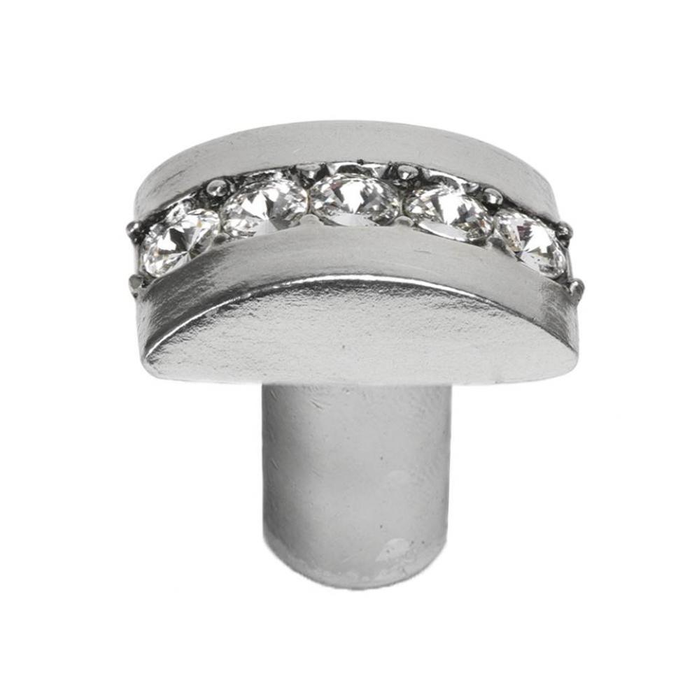 Cache Rectangle Knob w/ Center Of 5 Rivoli Swarovski Crystals