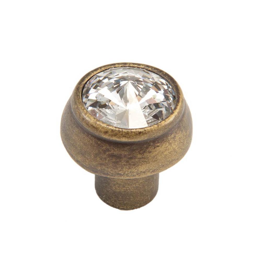 Cache Round Knob w/ An 18Mm Rivoli Swarovski Crystal