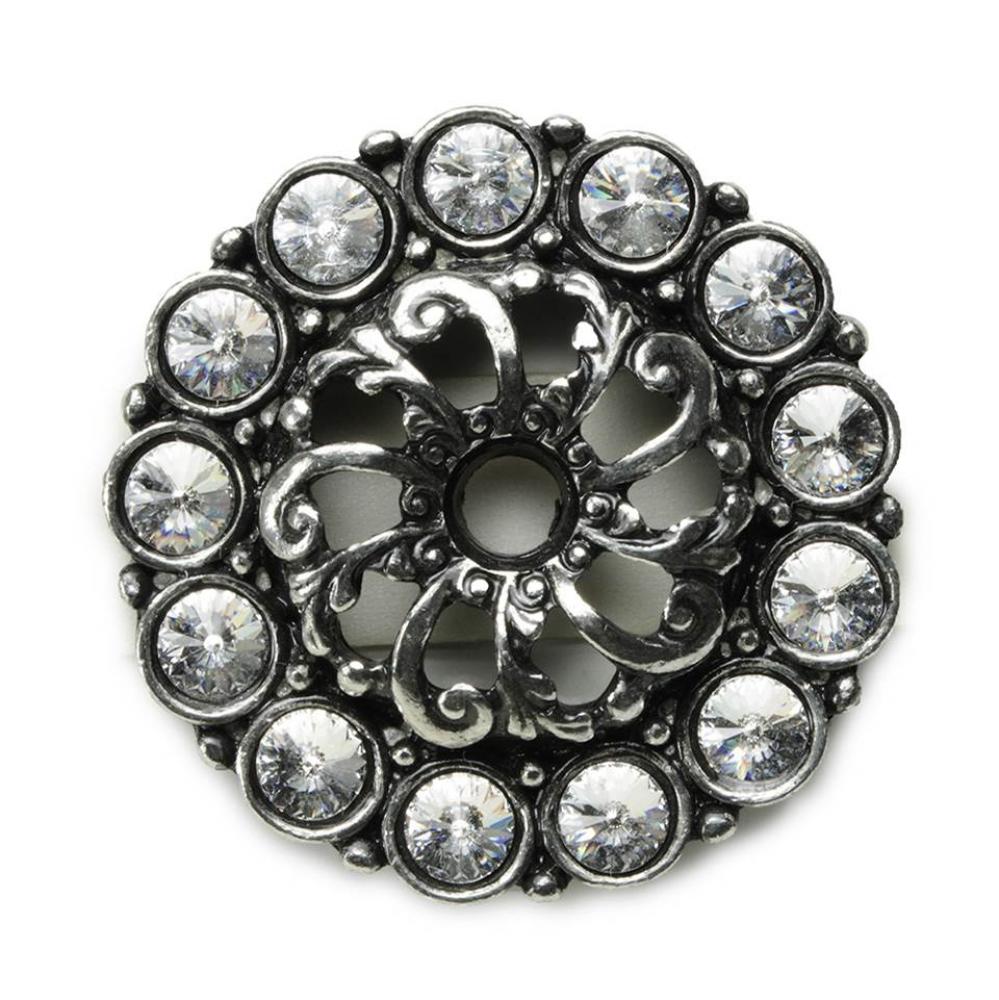 Cache Medium Escutcheon w/ 13 Rivoli Swarovski Crystals