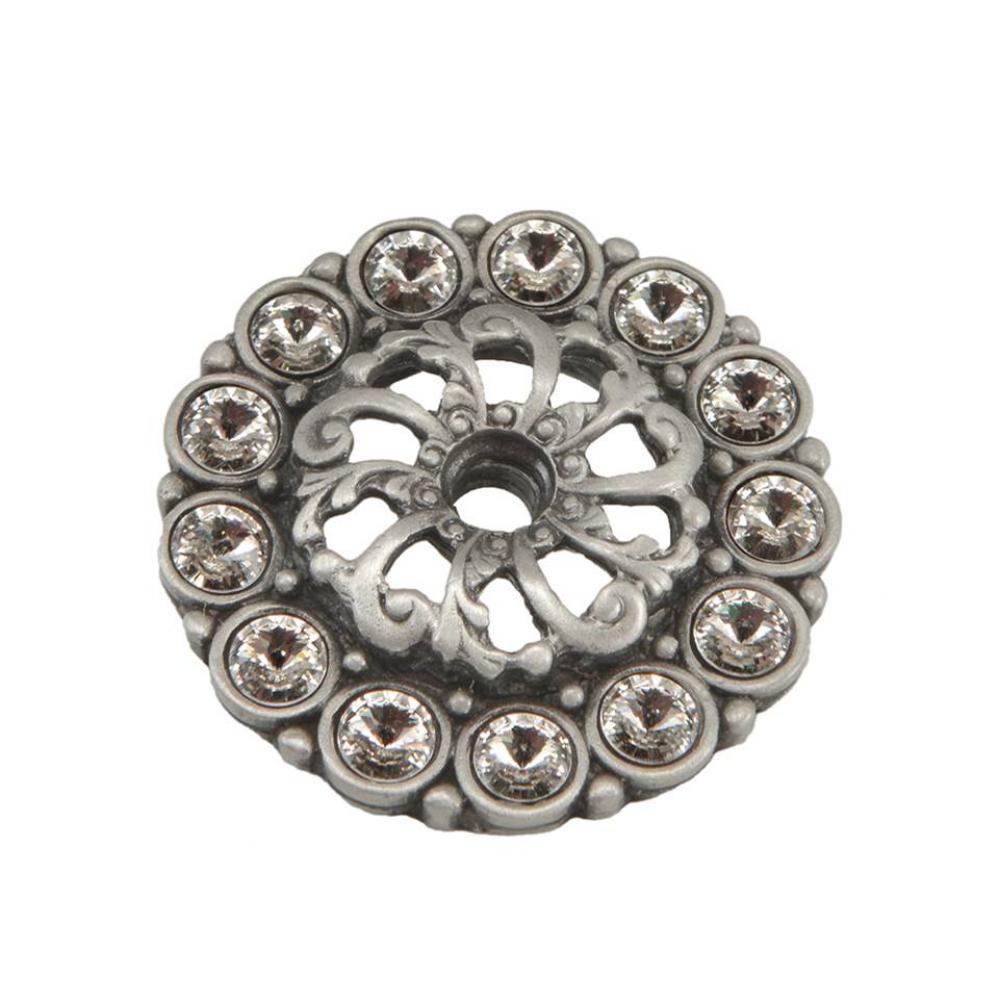 Cache Small Round Escutcheon w/ 16 Swarovski Crystals