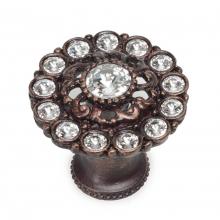 Carpe Diem Hardware 1203B-2 - Cache Large Round Multi Crystals Knob w/ Swarovski Crystals