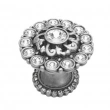 Carpe Diem Hardware 1203H-12 - Cache Large Round Multi Crystals Knob w/ Halo Platform w/ Swarovski Crystals