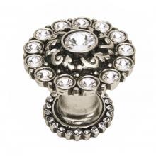 Carpe Diem Hardware 1203H-9 - Cache Large Round Multi Crystals Knob w/ Halo Platform w/ Swarovski Crystals