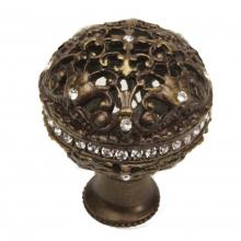 Carpe Diem Hardware 134-3 - Juliane Grace Large Knob Full Round w/ Swarovski Crystals