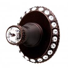 Carpe Diem Hardware 1822-11 - Cache Ii Hook {Large Escutcheon} w/ Swarovski Crystals