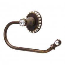 Carpe Diem Hardware 1841-3 - Cache Ii Swing Tissue Smooth Ring Right w/ Swarovski Crystals