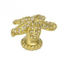 Carpe Diem Hardware 2202B-9 - Star Fish Knob w/ Flared Foot Swarovski Crystals