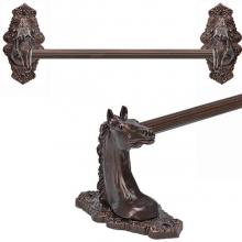 Carpe Diem Hardware 3800-12 - Horse w/ Tularosa Escutcheon 16'' O.C. Approx Towel Bar