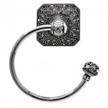 Carpe Diem Hardware 4059R-9 - Juliane Grace Swing Towel Reeded Ring Right w/ 131 Swarovski Crystals