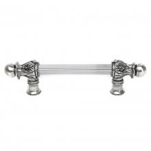 Carpe Diem Hardware 5550R-9 - Acanthus 6'' O.C.  w/ 5/8'' Reeded Center Long Pull Romanesque Style