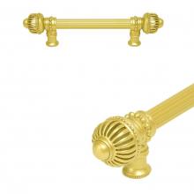 Carpe Diem Hardware 5570R-9 - Cricket Cage 6'' O.C. Approx w/ 5/8'' Reeded Center Long Pull Large Finial