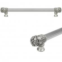 Carpe Diem Hardware 5613R-12 - Juliane Grace 18'' O.C Approx w/ 5/8'' Reeded Center Long Pull Small Finial