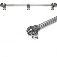 Carpe Diem Hardware 5619R-9 - Juliane Grace 22'' O.C. Approx w/ 5/8'' Reeded Center Long Pull Small Finial w