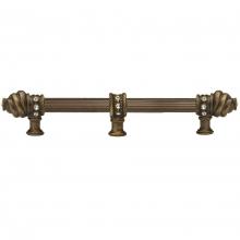 Carpe Diem Hardware 5677R-3 - Cache 12'' O.C. Approx w/ 5/8'' Reeded Center Long Pull w/ 23 Rivoli Swarovski